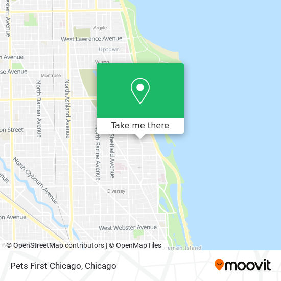 Mapa de Pets First Chicago