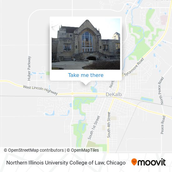 Mapa de Northern Illinois University College of Law