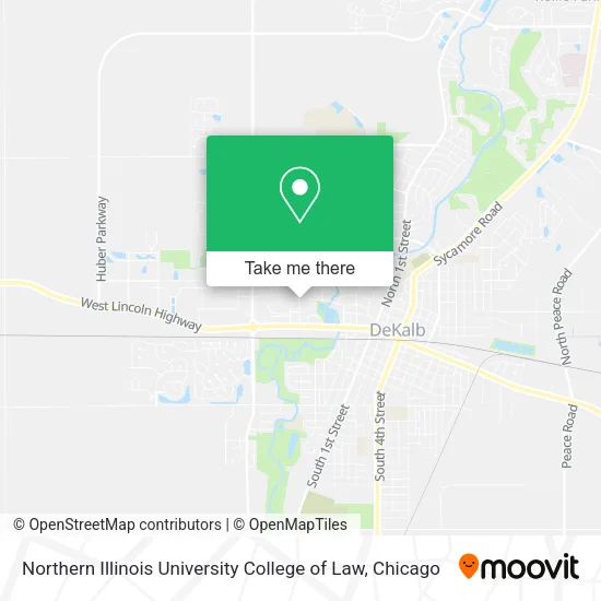Northern Illinois University College of Law map