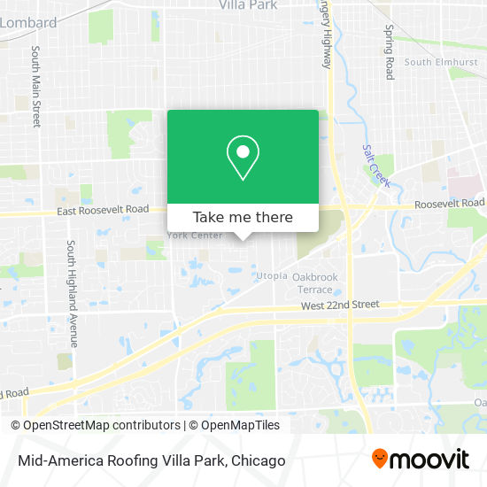 Mid-America Roofing Villa Park map