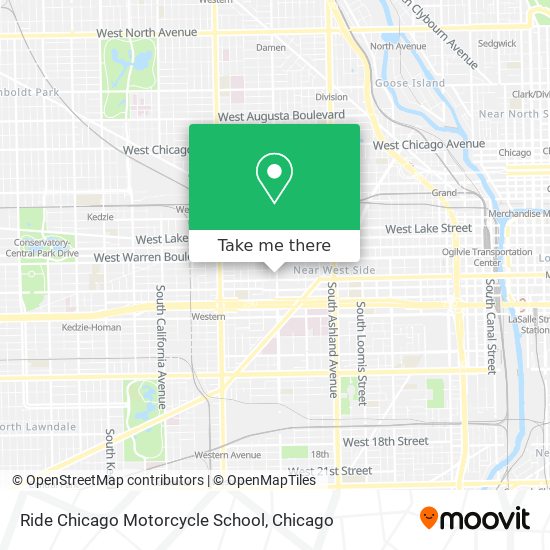 Ride Chicago Motorcycle School map