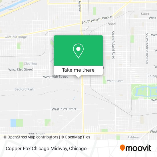 Copper Fox Chicago Midway map