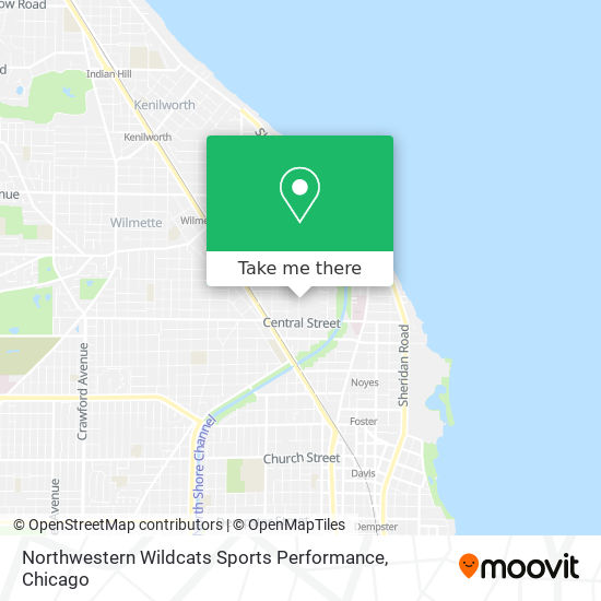 Mapa de Northwestern Wildcats Sports Performance