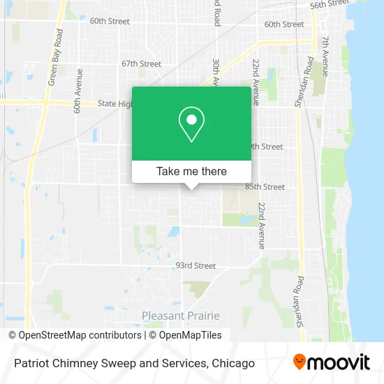 Patriot Chimney Sweep and Services map