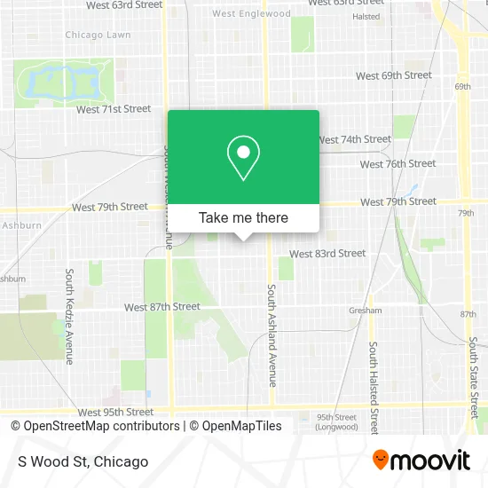 S Wood St map