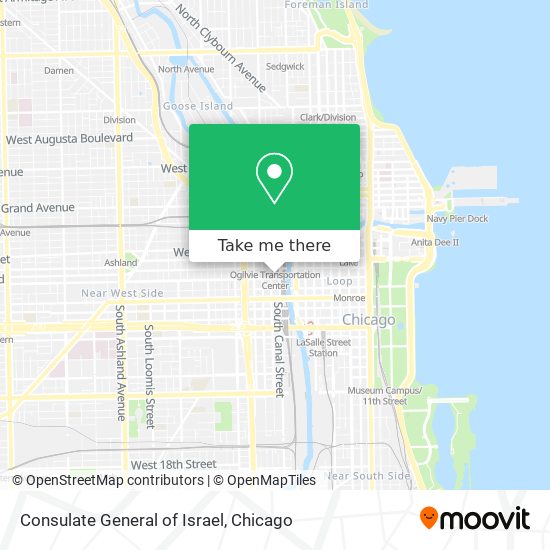 Consulate General of Israel map