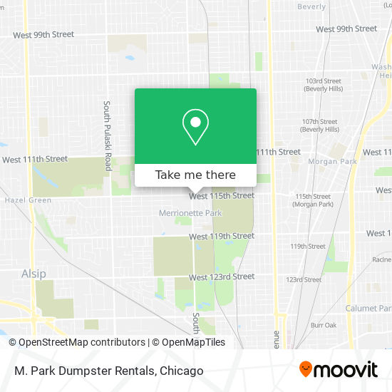 M. Park Dumpster Rentals map
