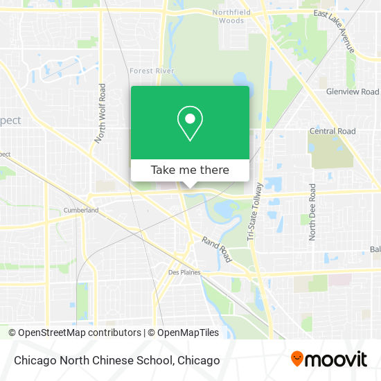 Chicago North Chinese School map