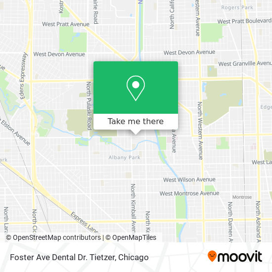 Foster Ave Dental Dr. Tietzer map