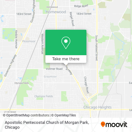 Mapa de Apostolic Pentecostal Church of Morgan Park