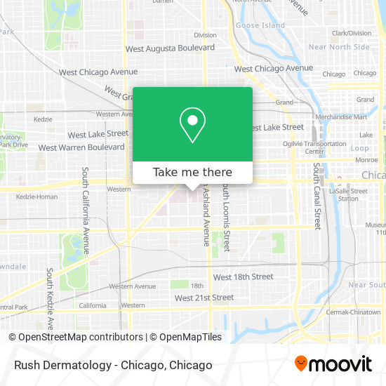 Rush Dermatology - Chicago map