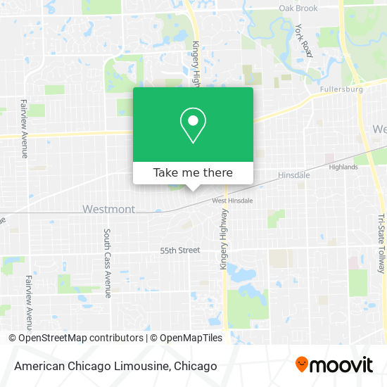 American Chicago Limousine map