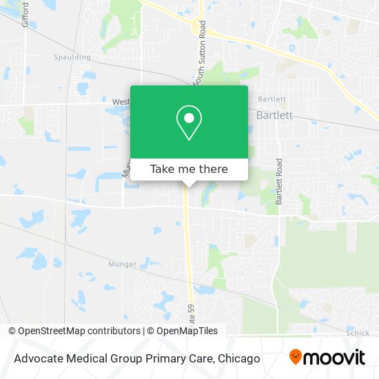 Advocate Medical Group Primary Care map