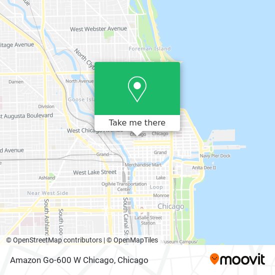 Mapa de Amazon Go-600 W Chicago