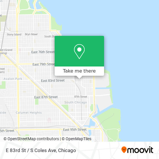 E 83rd St / S Coles Ave map