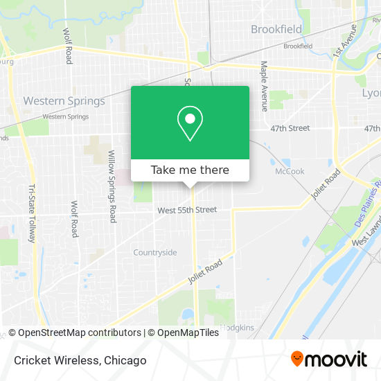 Mapa de Cricket Wireless