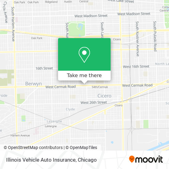 Illinois Vehicle Auto Insurance map