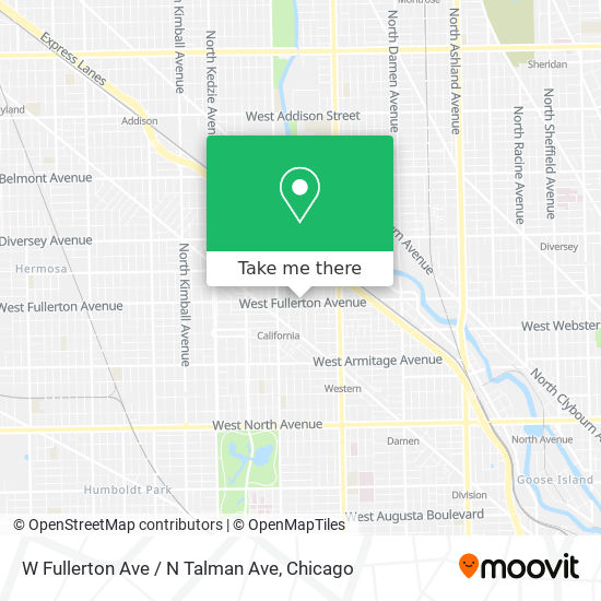 W Fullerton Ave / N Talman Ave map