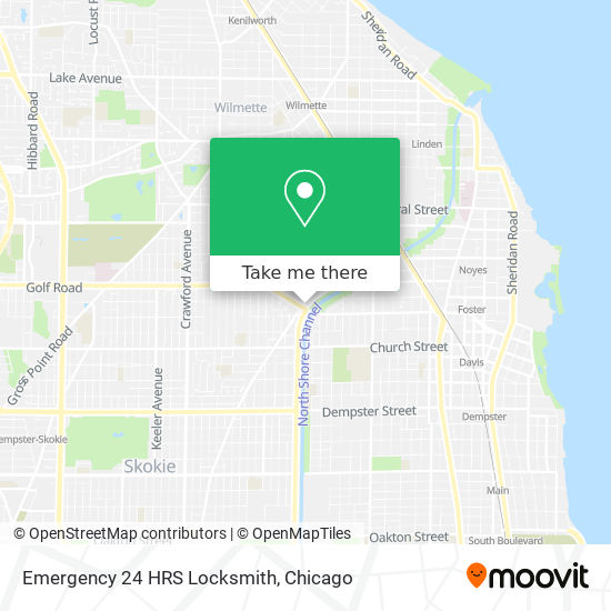 Emergency 24 HRS Locksmith map