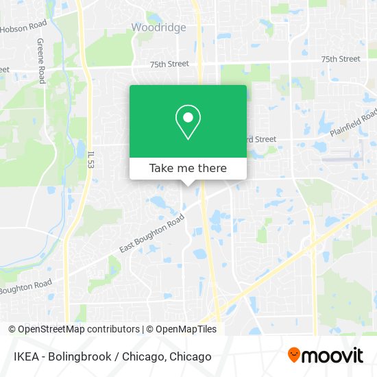 IKEA - Bolingbrook / Chicago map