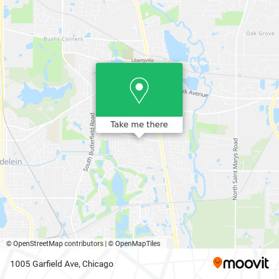 Mapa de 1005 Garfield Ave