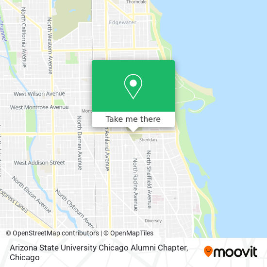 Arizona State University Chicago Alumni Chapter map