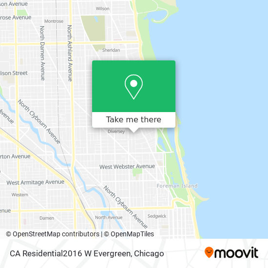 Mapa de CA Residential2016 W Evergreen