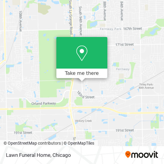 Lawn Funeral Home map