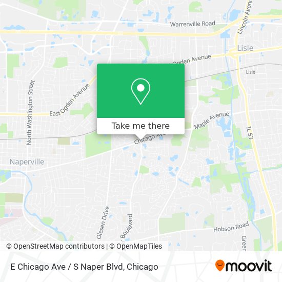 E Chicago Ave / S Naper Blvd map