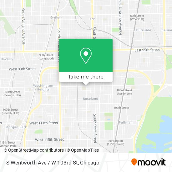 Mapa de S Wentworth Ave / W 103rd St