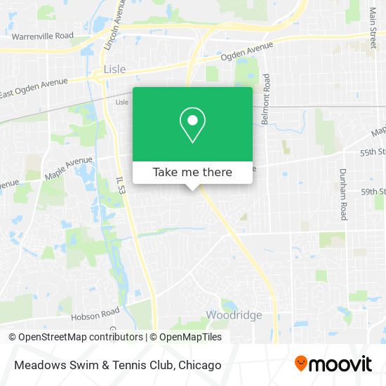 Meadows Swim & Tennis Club map