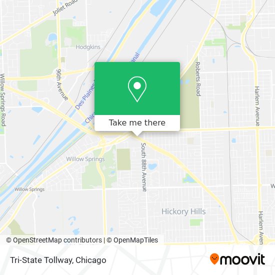 Tri-State Tollway map