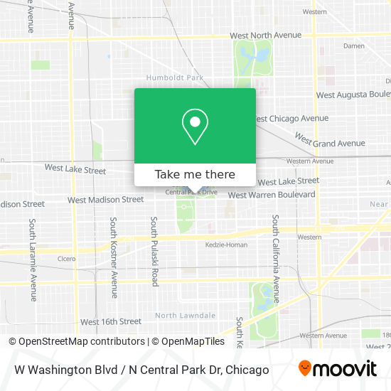 Mapa de W Washington Blvd / N Central Park Dr