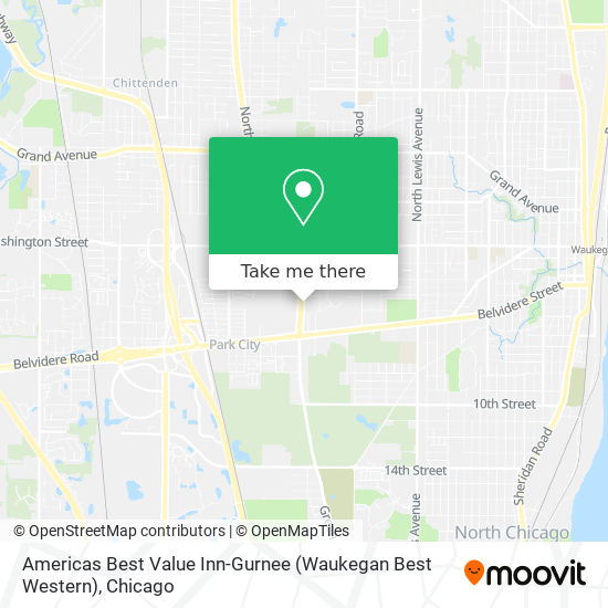 Americas Best Value Inn-Gurnee (Waukegan Best Western) map