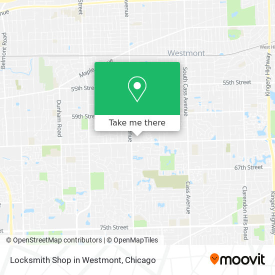 Locksmith Shop in Westmont map