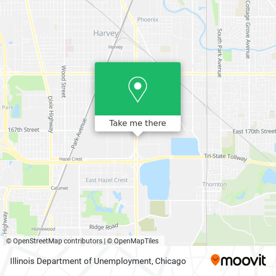 Illinois Department of Unemployment map