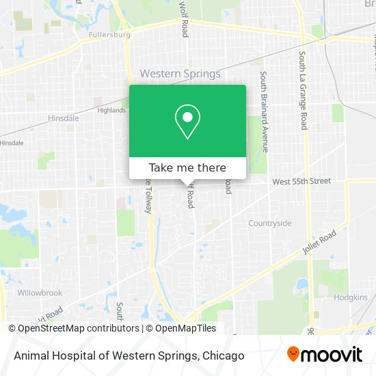 Animal Hospital of Western Springs map