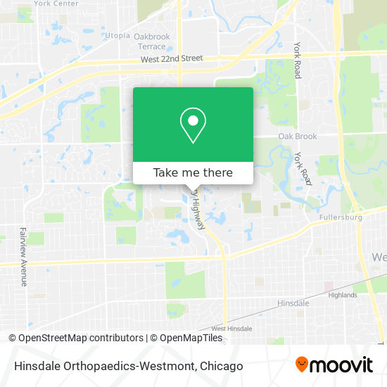 Hinsdale Orthopaedics-Westmont map