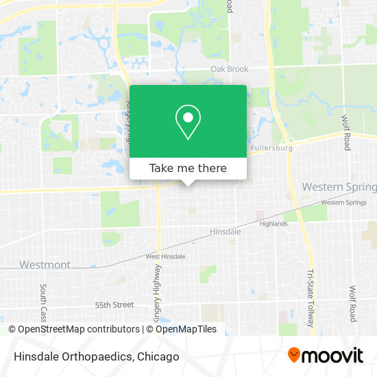 Hinsdale Orthopaedics map