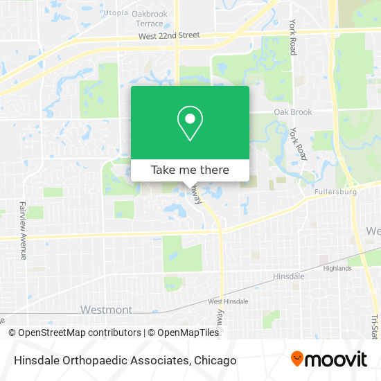 Hinsdale Orthopaedic Associates map
