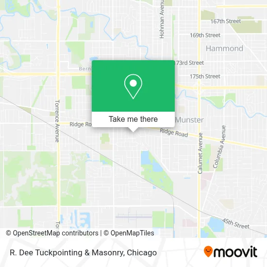R. Dee Tuckpointing & Masonry map