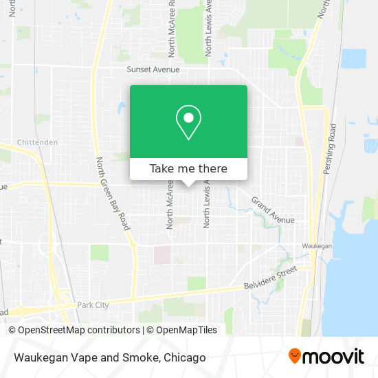 Waukegan Vape and Smoke map