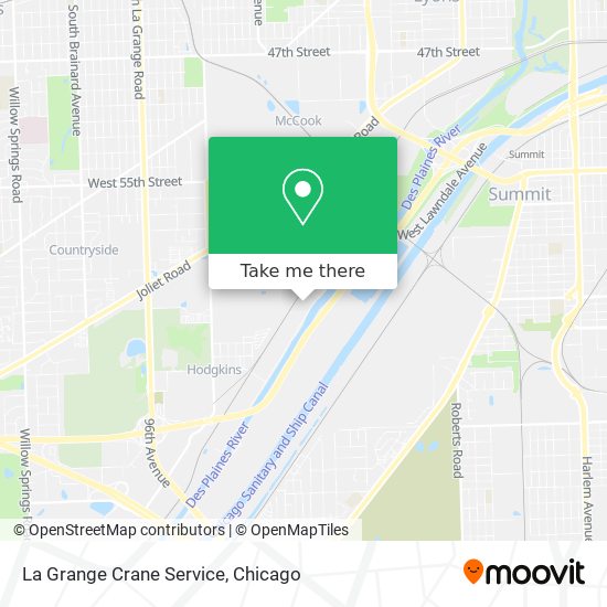 La Grange Crane Service map