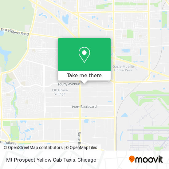 Mt Prospect Yellow Cab Taxis map