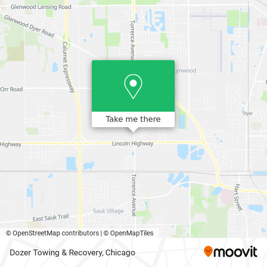 Dozer Towing & Recovery map