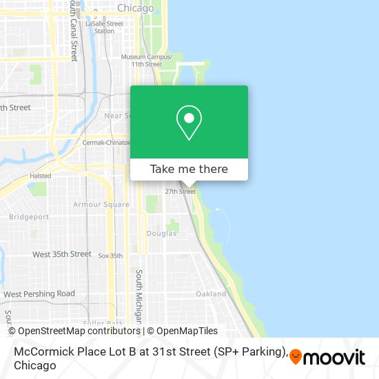 McCormick Place Lot B at 31st Street (SP+ Parking) map