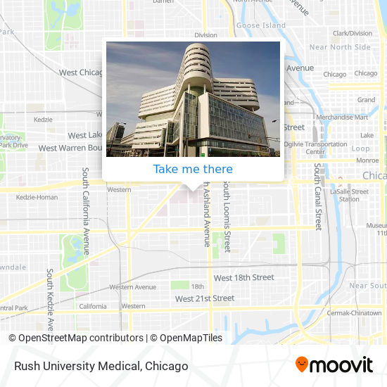 Rush University Medical map