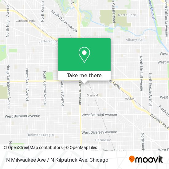 Mapa de N Milwaukee Ave / N Kilpatrick Ave