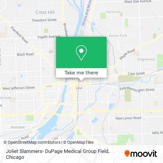 Mapa de Joliet Slammers- DuPage Medical Group Field