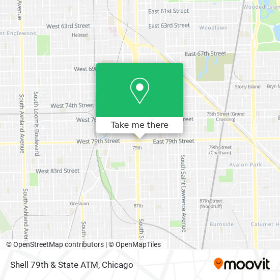 Shell 79th & State ATM map